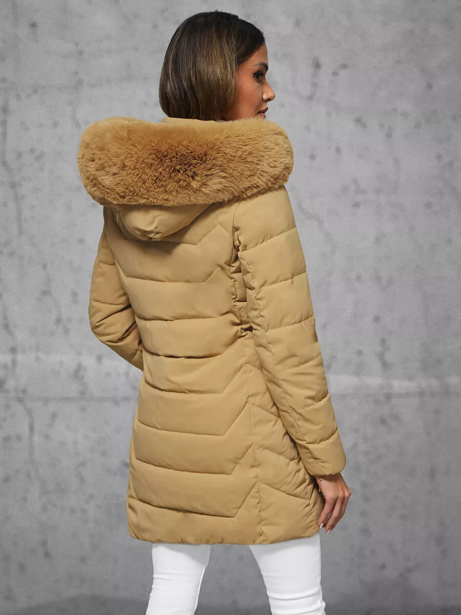 Bēša sieviešu ziemas jaka Tamira