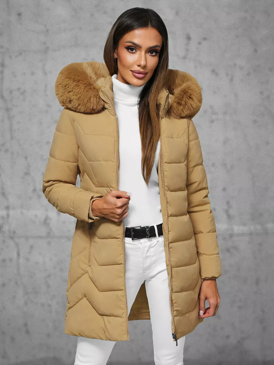 Bēša sieviešu ziemas jaka Tamira