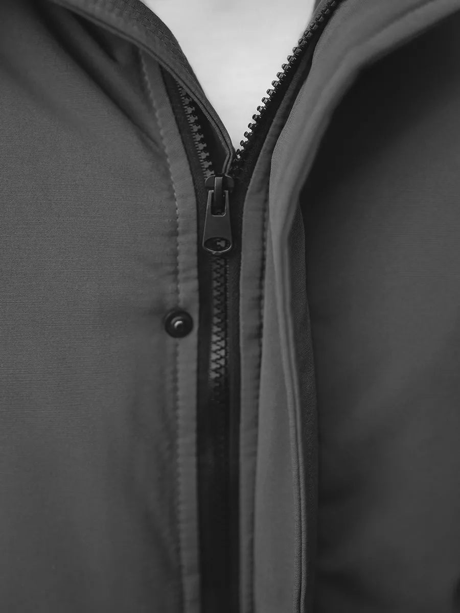 Bomber stila ziemas tumši pelēka vīriešu jaka Lemor