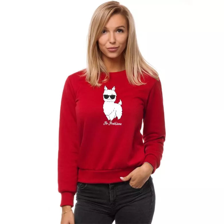 Bordo sieviešu kapučjakas džemperis No ProbLama