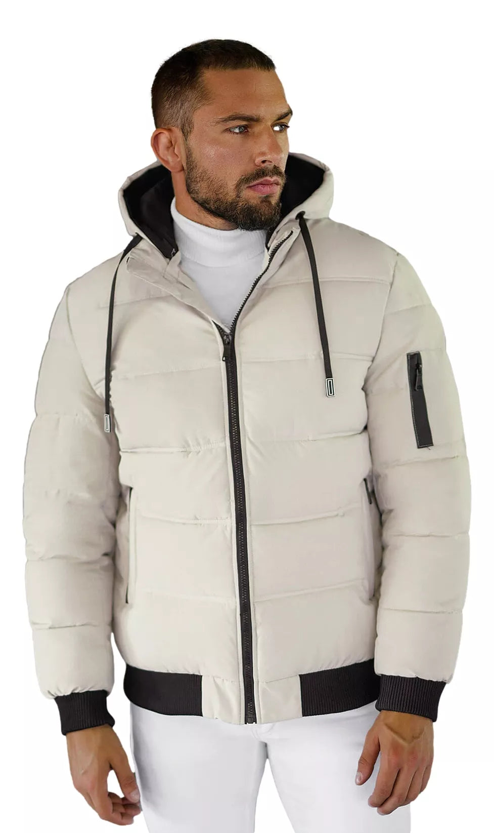 Vīriešu brūna ziemas jaka Rock