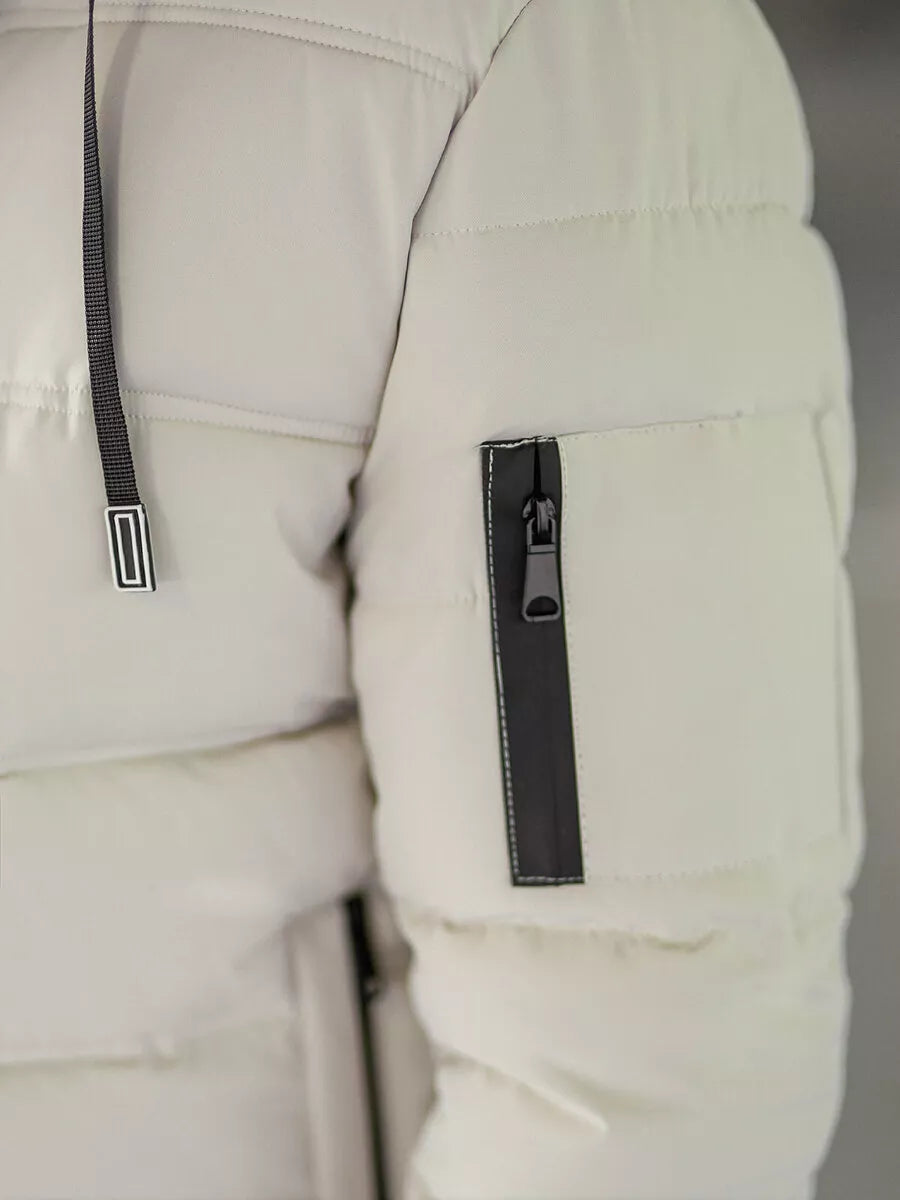 Vīriešu brūna ziemas jaka Rock