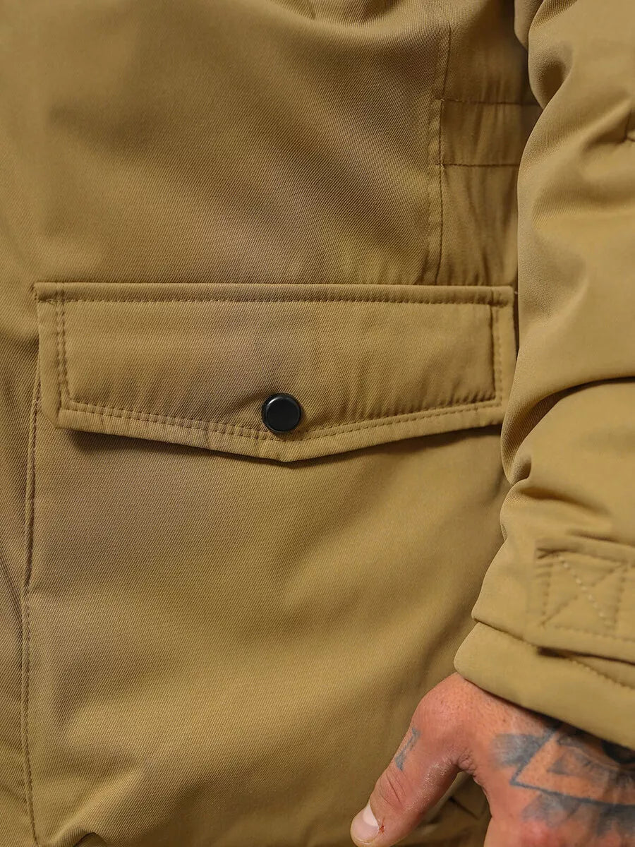 Vīriešu brūna ziemas jaka Zolo