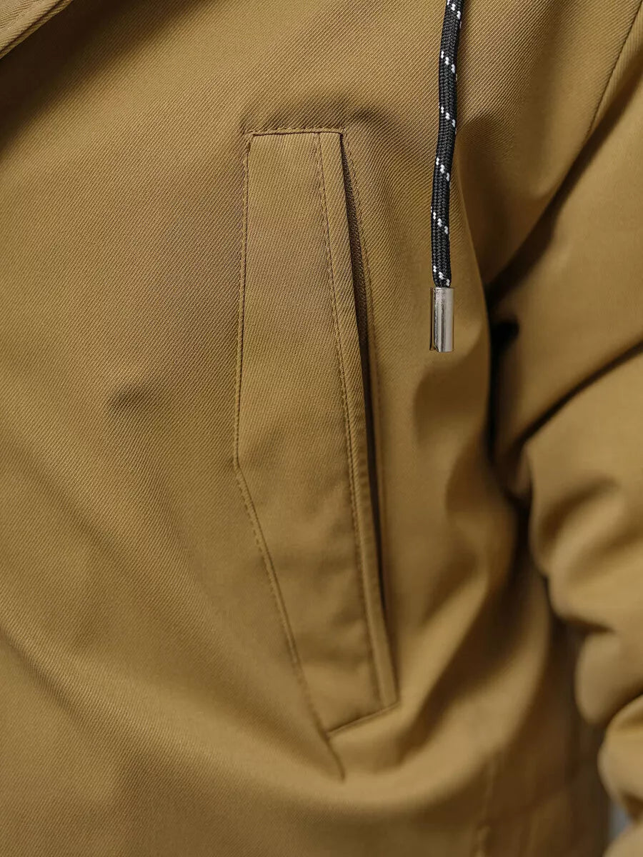 Vīriešu brūna ziemas jaka Zolo