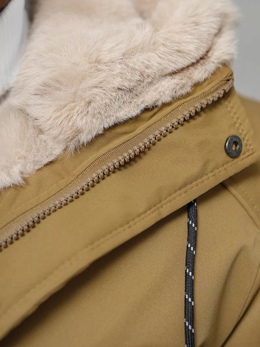 Vīriešu brūna ziemas jaka Zolo