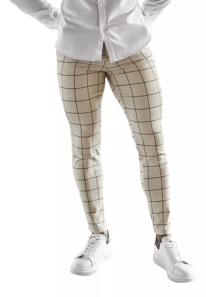 Brūnas vīriešu bikses Karlin