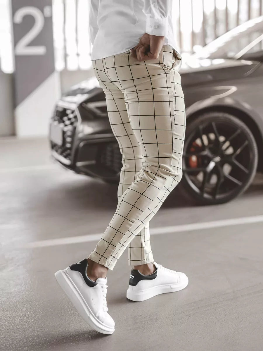 Brūnas vīriešu bikses Karlin