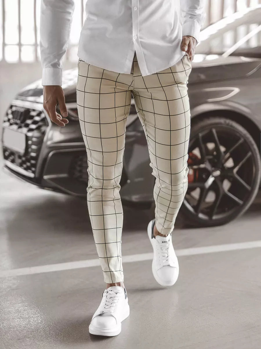 Brūnas vīriešu bikses Karlin