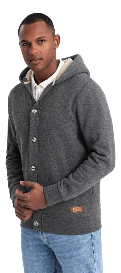 Tumši pelēks vīriešu džemperis Kasper