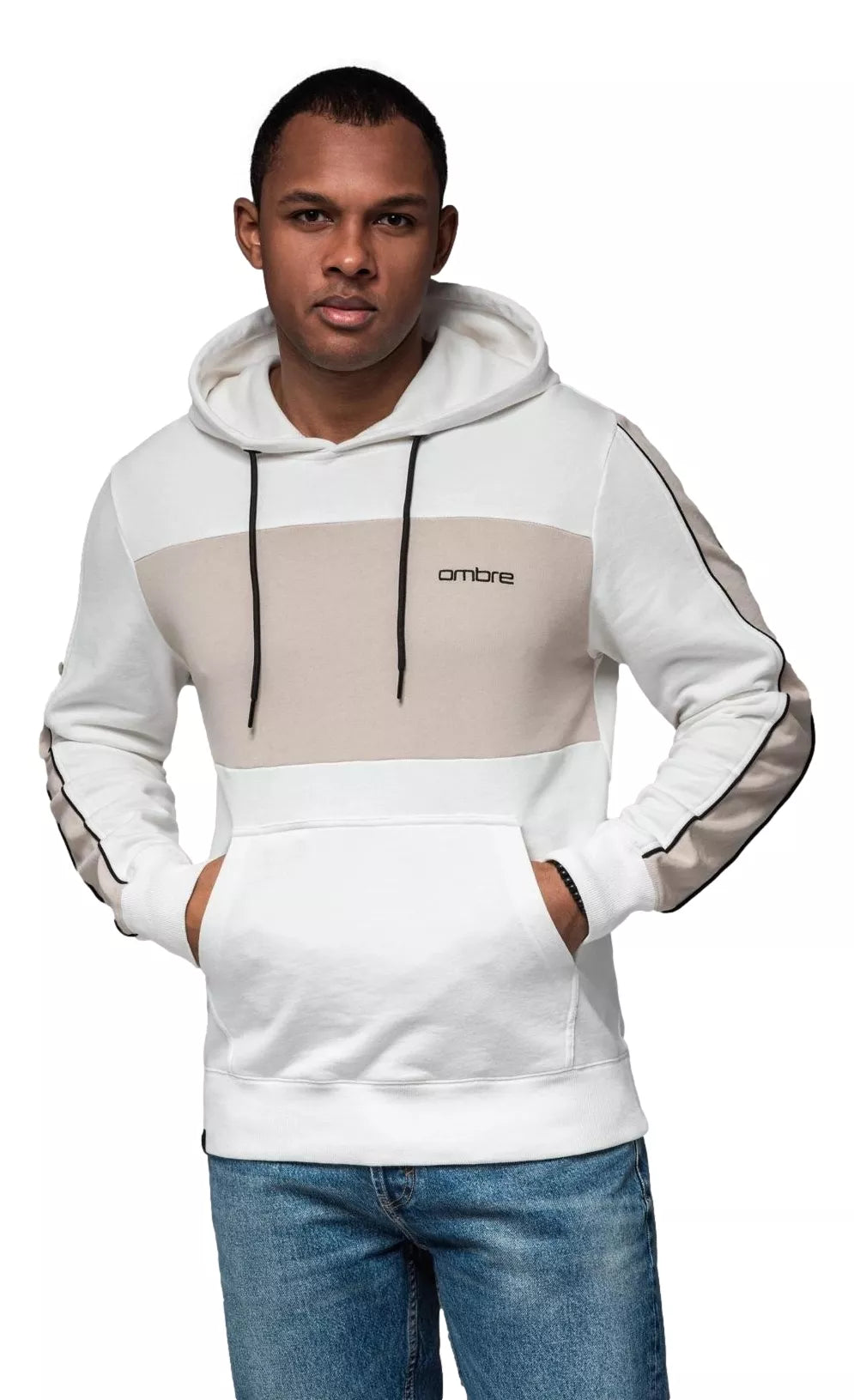 Vīriešu balts džemperis Edman