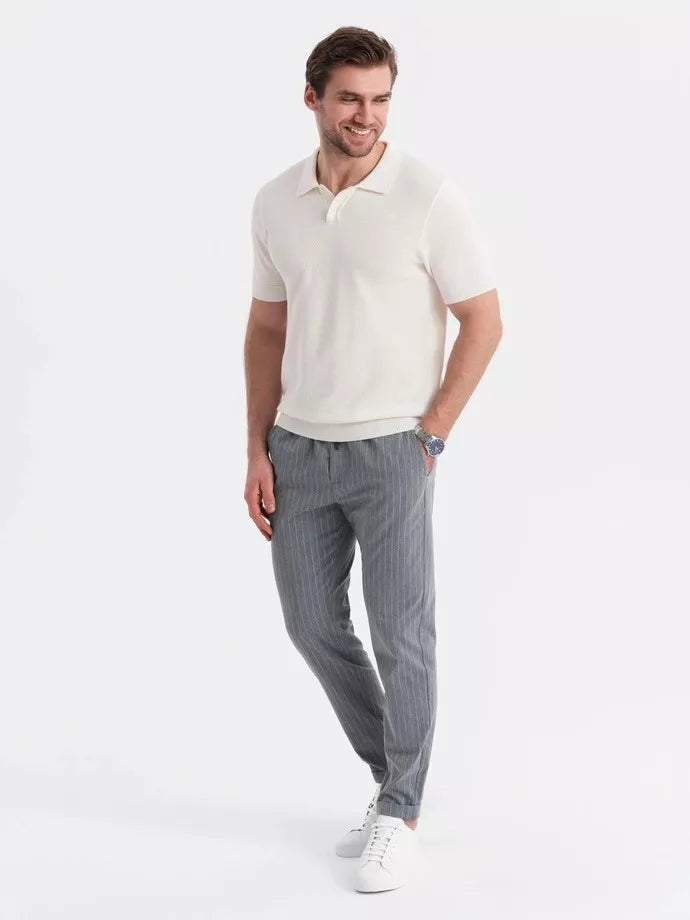 Vīriešu balts polo krekls Swing