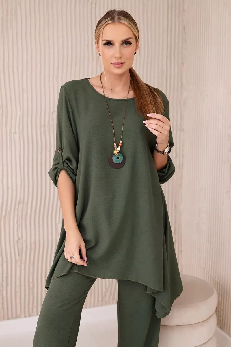 Sieviešu haki krāsas komplekts Elis