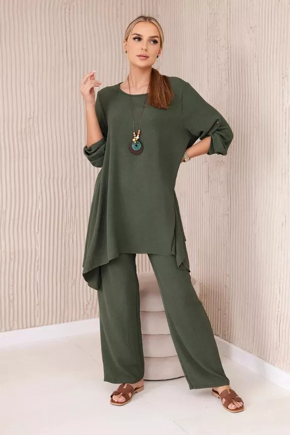 Sieviešu haki krāsas komplekts Elis