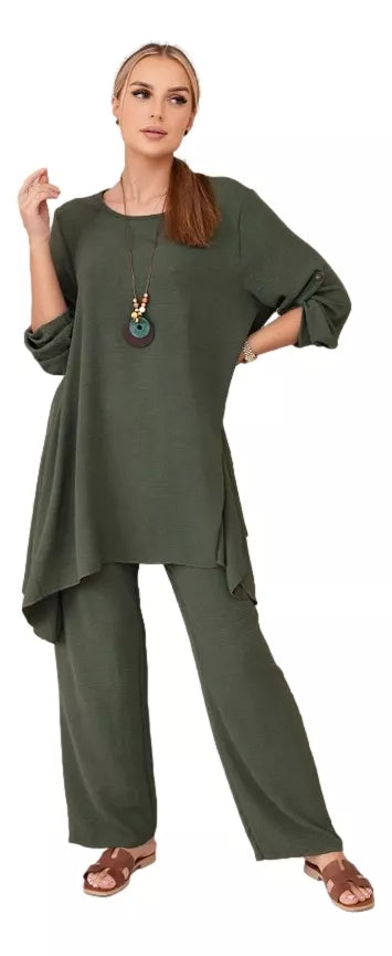 Sieviešu haki krāsas komplekts Elis