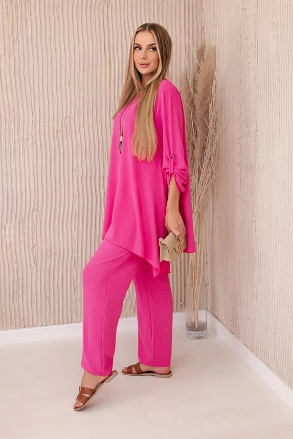 Sieviešu tumši rozā krāsas komplekts Elis.