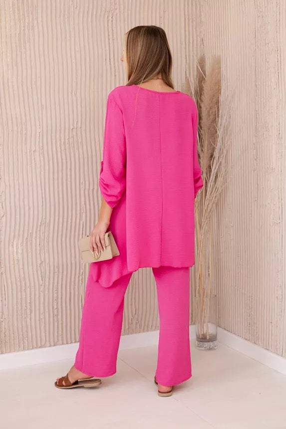 Sieviešu tumši rozā krāsas komplekts Elis.