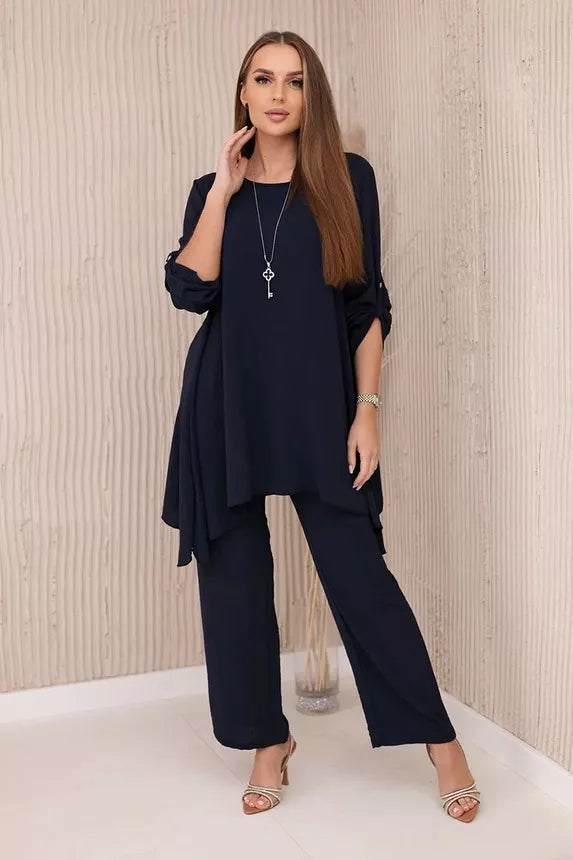 Sieviešu tumši zils komplekts Elis