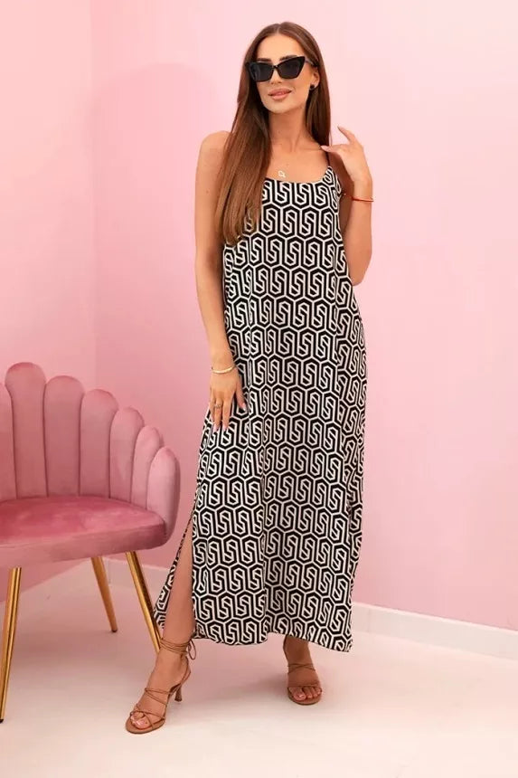 Sieviešu melna kleita ar lencītēm Zebra