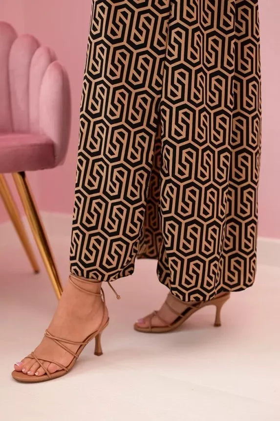 Sieviešu brūna kleita ar lencītēm Zebra