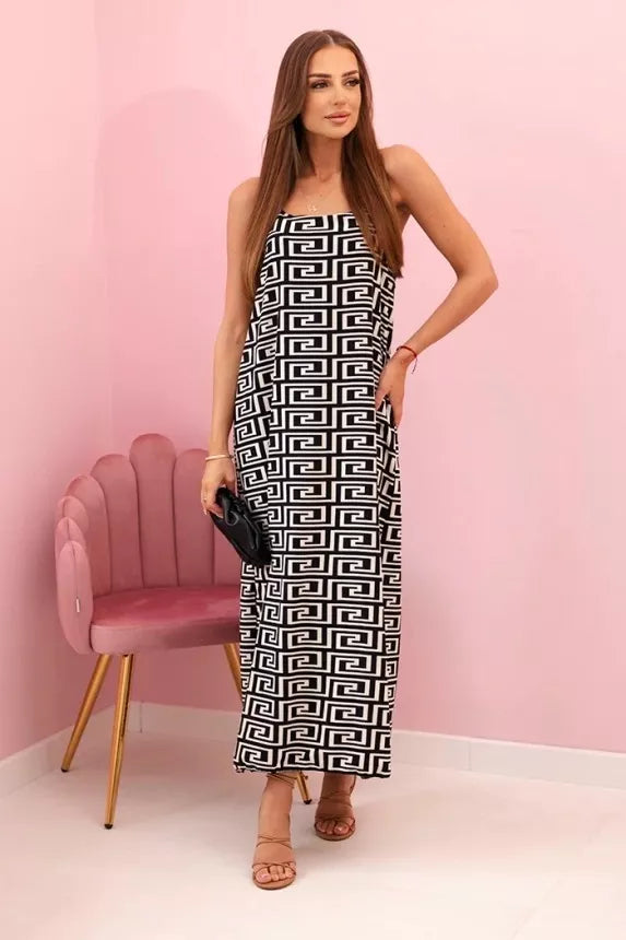 Sieviešu melna kleita ar lencītēm Seed