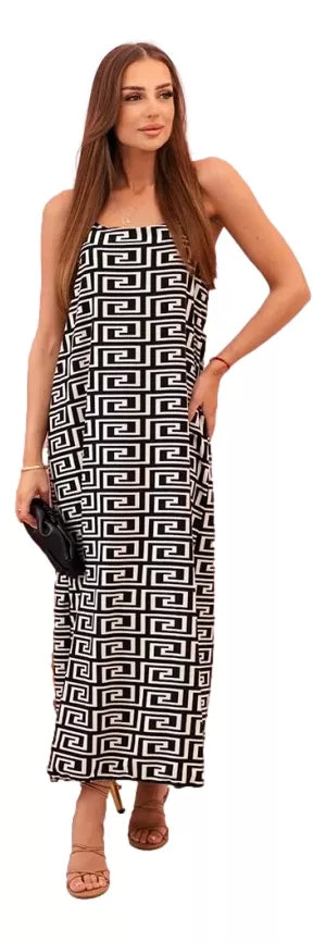 Sieviešu melna kleita ar lencītēm Seed