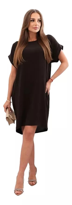 Brūna kleita ar kabatām Safira 