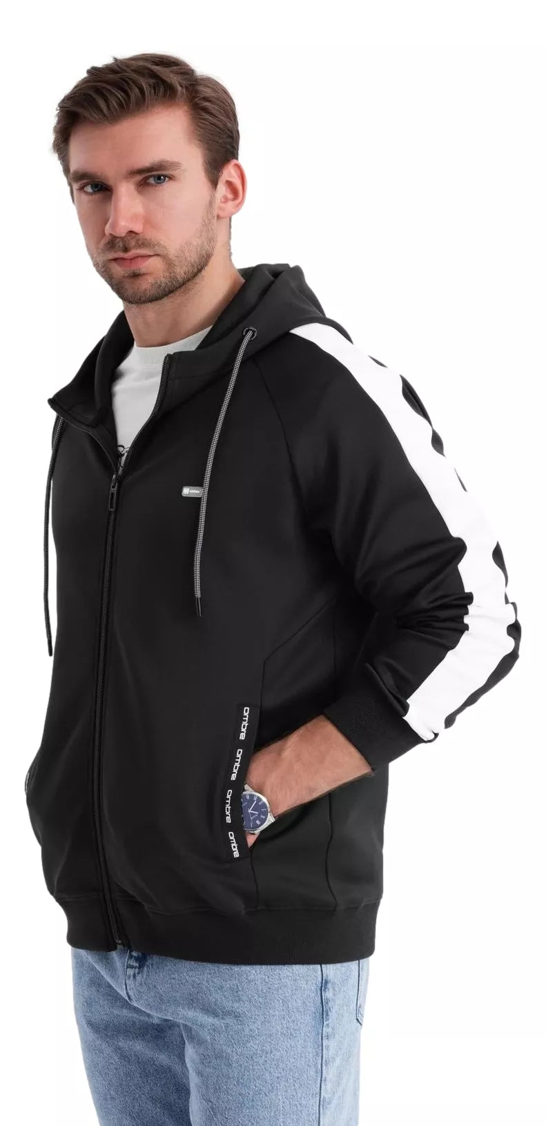 Vīriešu melns džemperis Dan