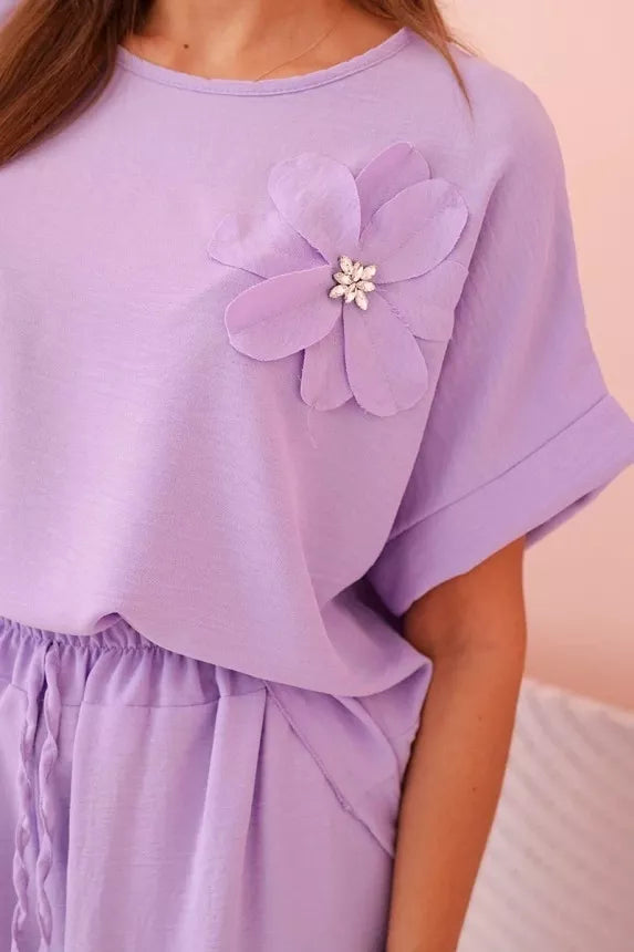 Sieviešu gaiši violetais komplekts Loren.