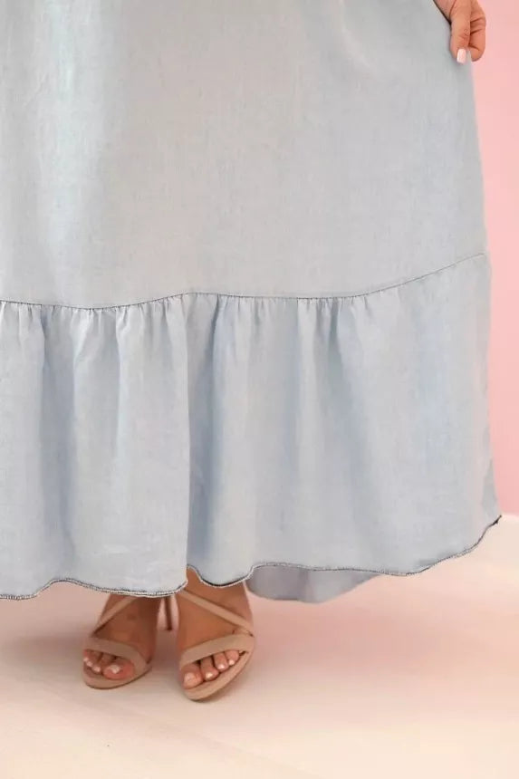 Sieviešu gaiši zila kleita Besil