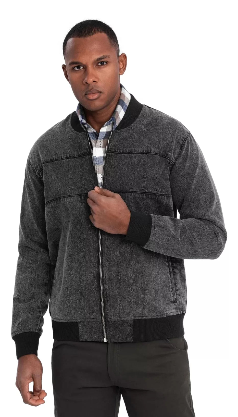 Vīriešu bomberjaka melna Norvi