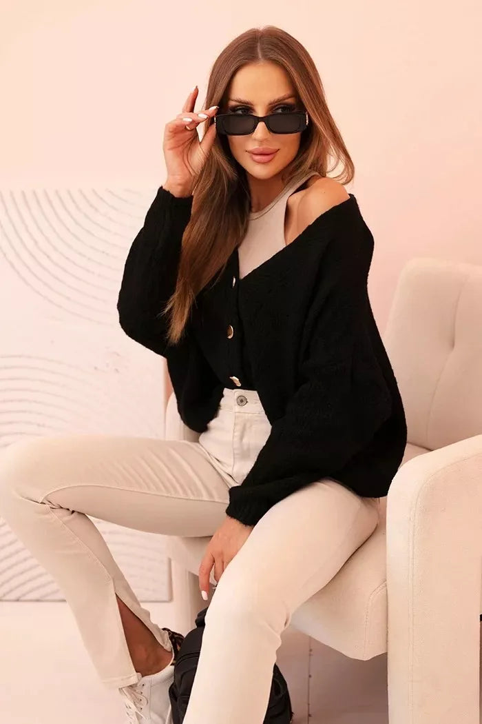 Sieviešu melns džemperis Karil