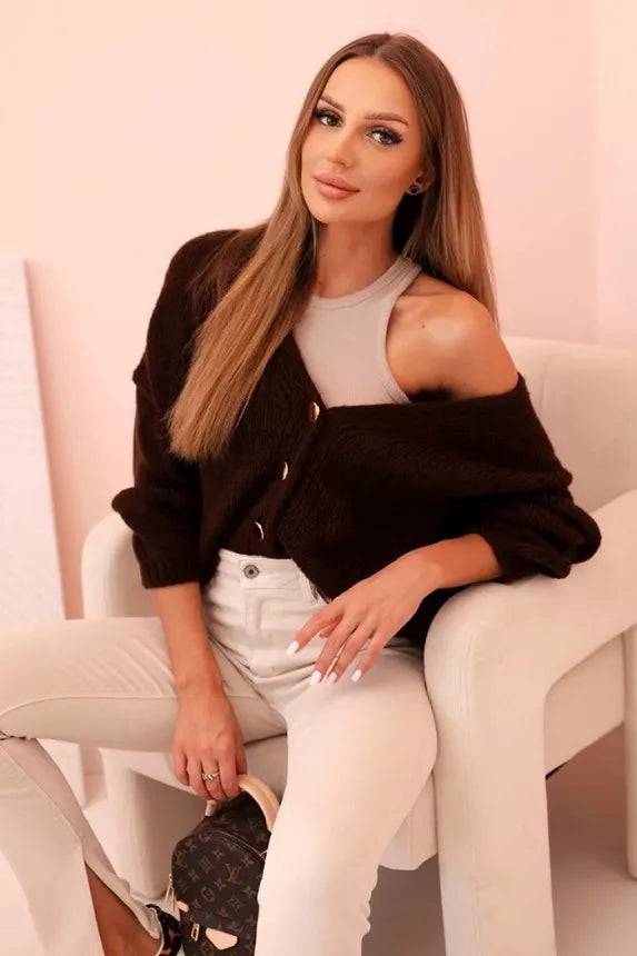 Sieviešu brūns džemperis Karil