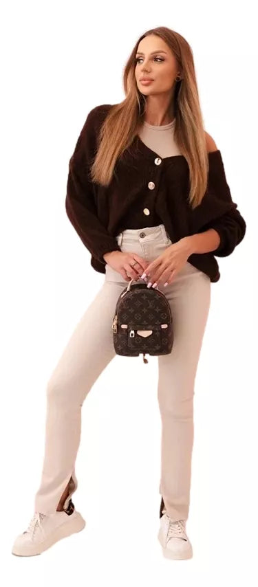 Sieviešu brūns džemperis Karil