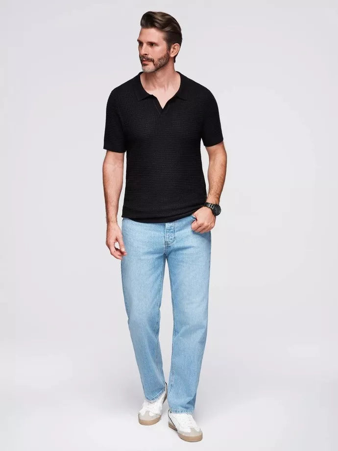 Vīriešu melns polo krekls Austen