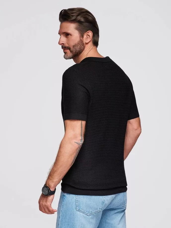 Vīriešu melns polo krekls Austen