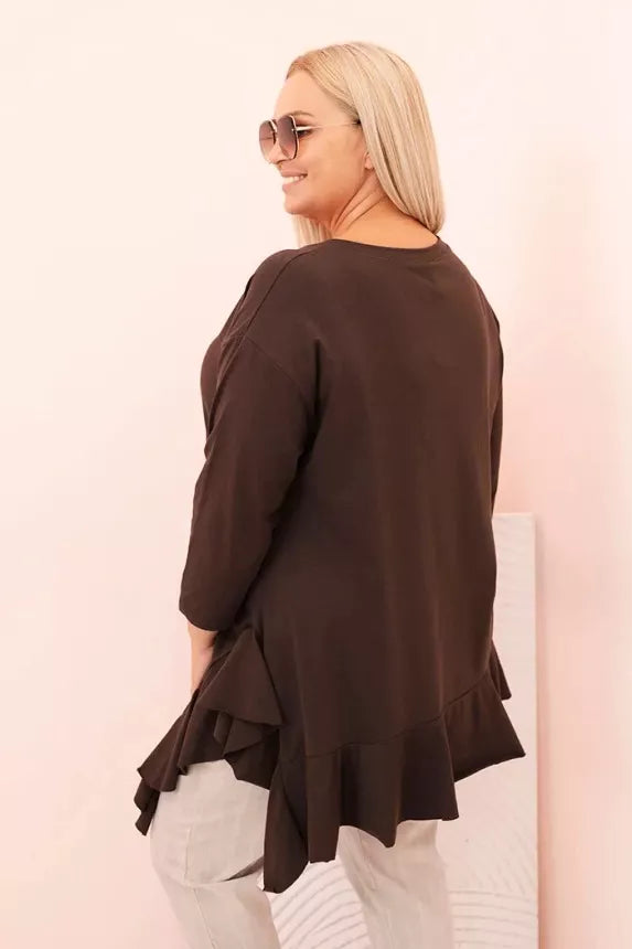 Sieviešu brūna blūze Berin