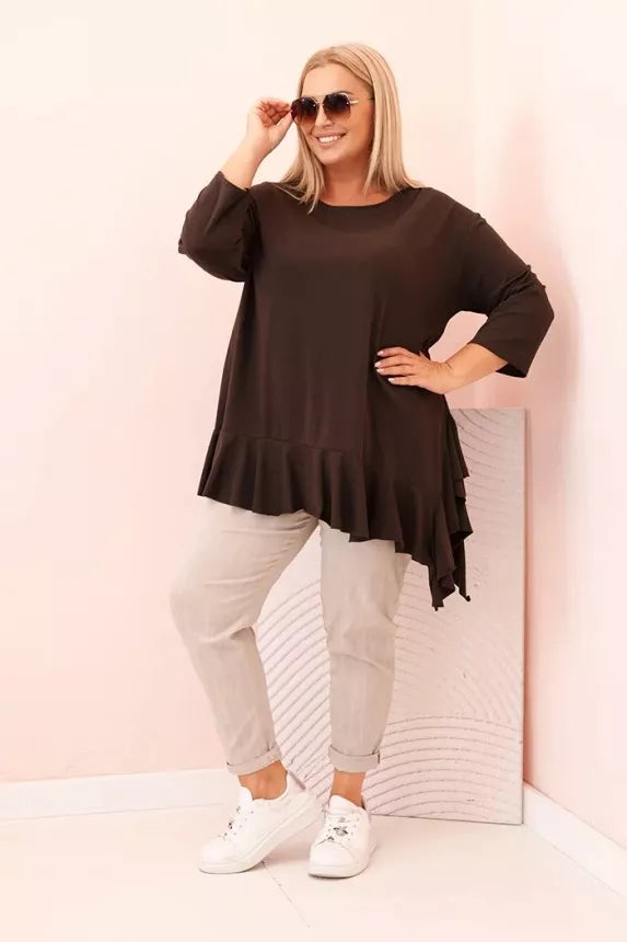 Sieviešu brūna blūze Berin
