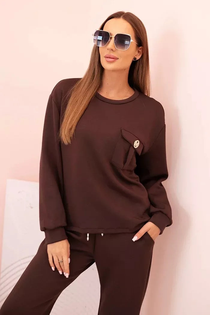 Sieviešu tumši brūns komplekts Naomi.