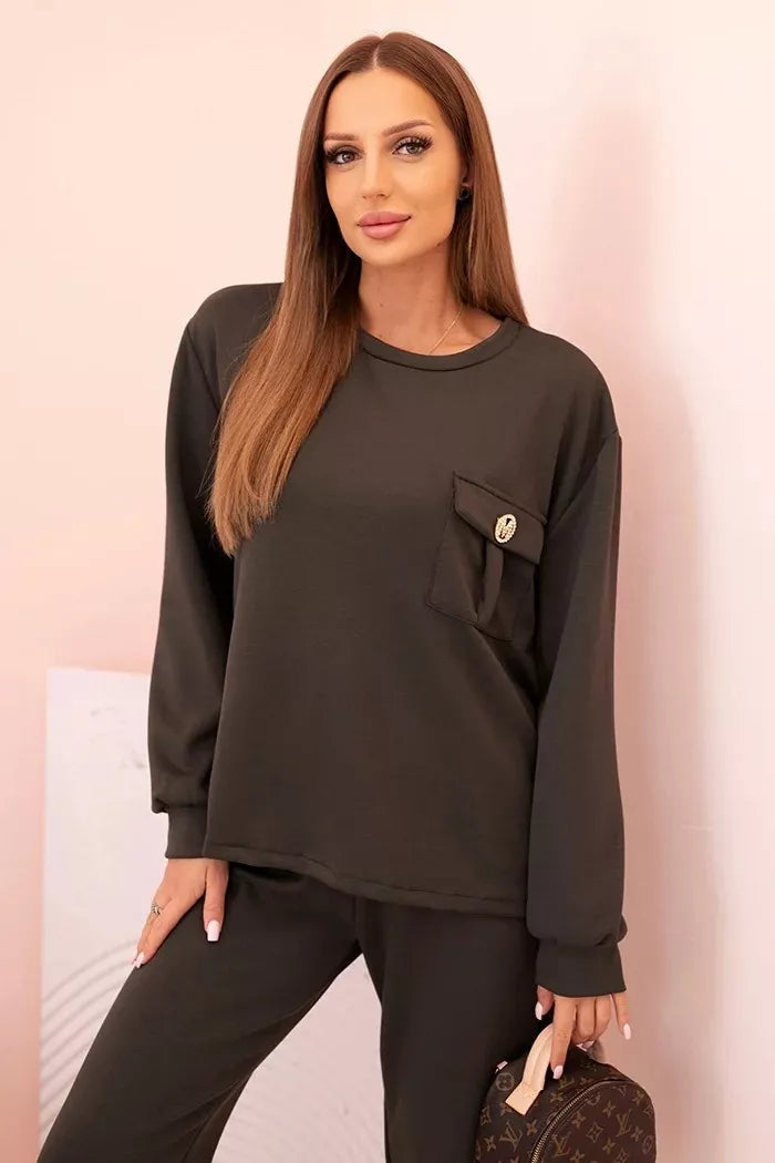 Naomi sieviešu komplekts haki krāsā.