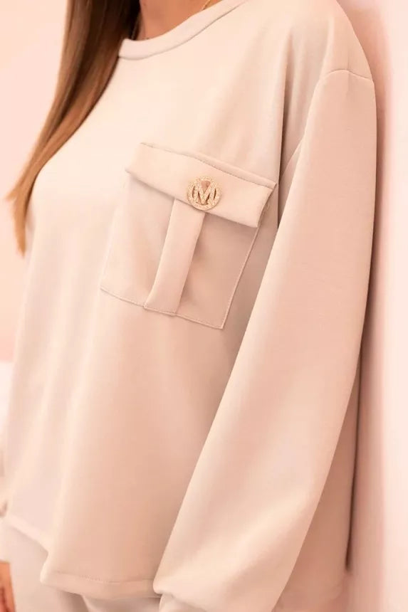 Sieviešu gaiši brūns komplekts Naomi.