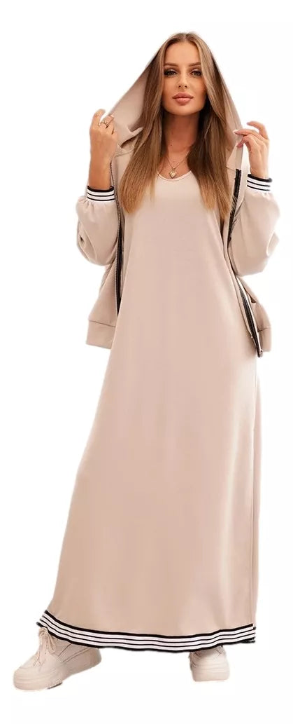 Sieviešu gaiši brūns atpūtas komplekts Donan