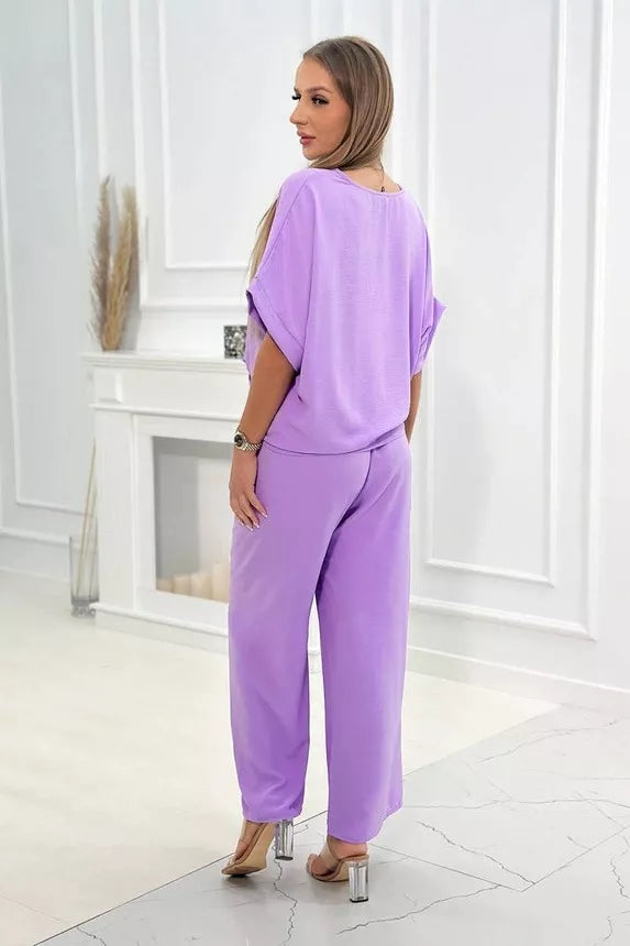 Sieviešu gaiši violets komplekts Folk