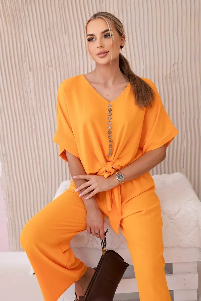 Sieviešu oranžs komplekts Folk 