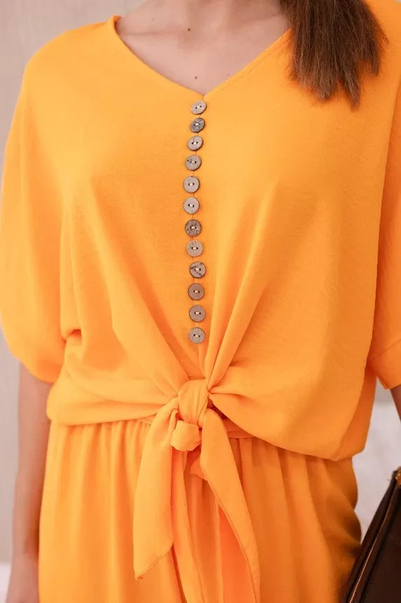 Sieviešu oranžs komplekts Folk 