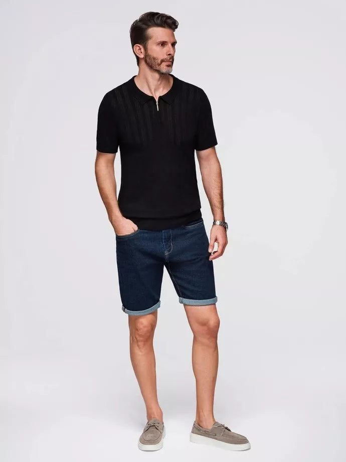 Vīriešu melns polo krekls Elegant