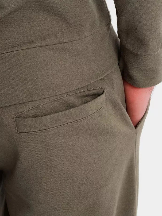 Vīriešu haki krāsas brīvā laika uzvalks Denat