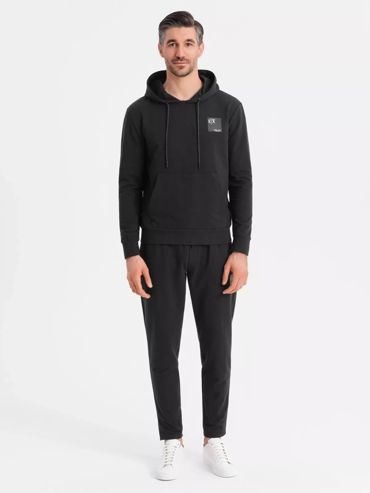 Vīriešu melns atpūtas kostīms Denat