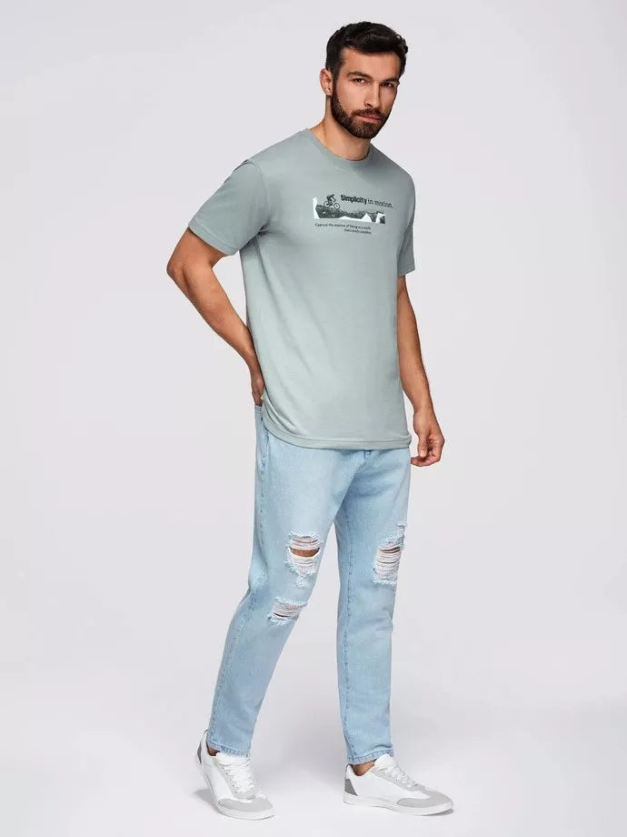 Vīriešu gaiši zilas džinsa bikses Grozs