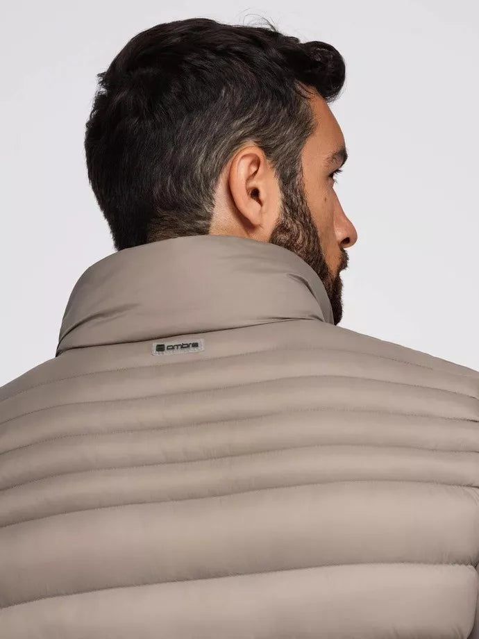 Vīriešu brūna jaka Ozan