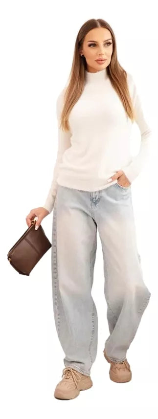 Sieviešu brūns alpakas džemperis Lindi 